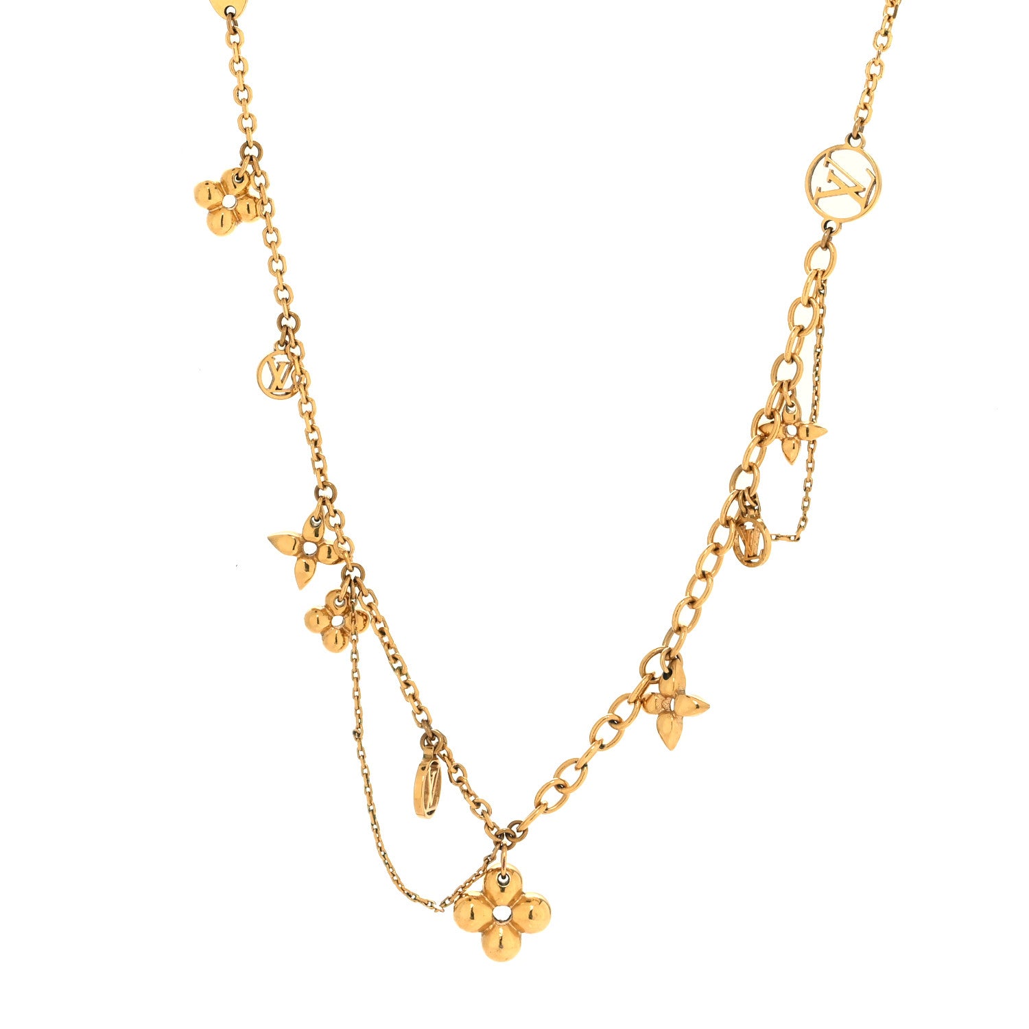 Louis Vuitton Metal Blooming Supple Necklace Gold 1 of 6