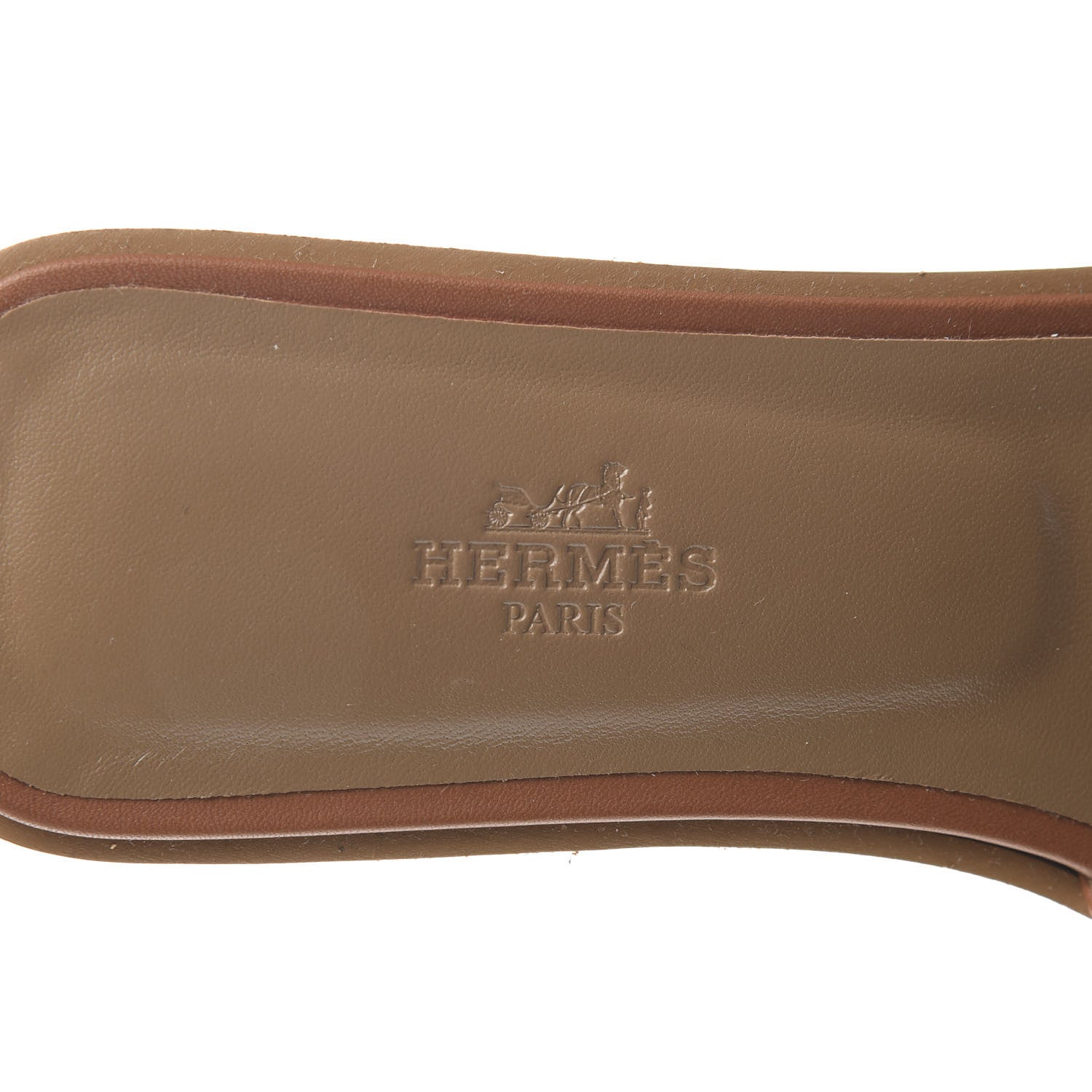 Hermes Box Calfskin Oran Sandals 38 Gold 8 of 9