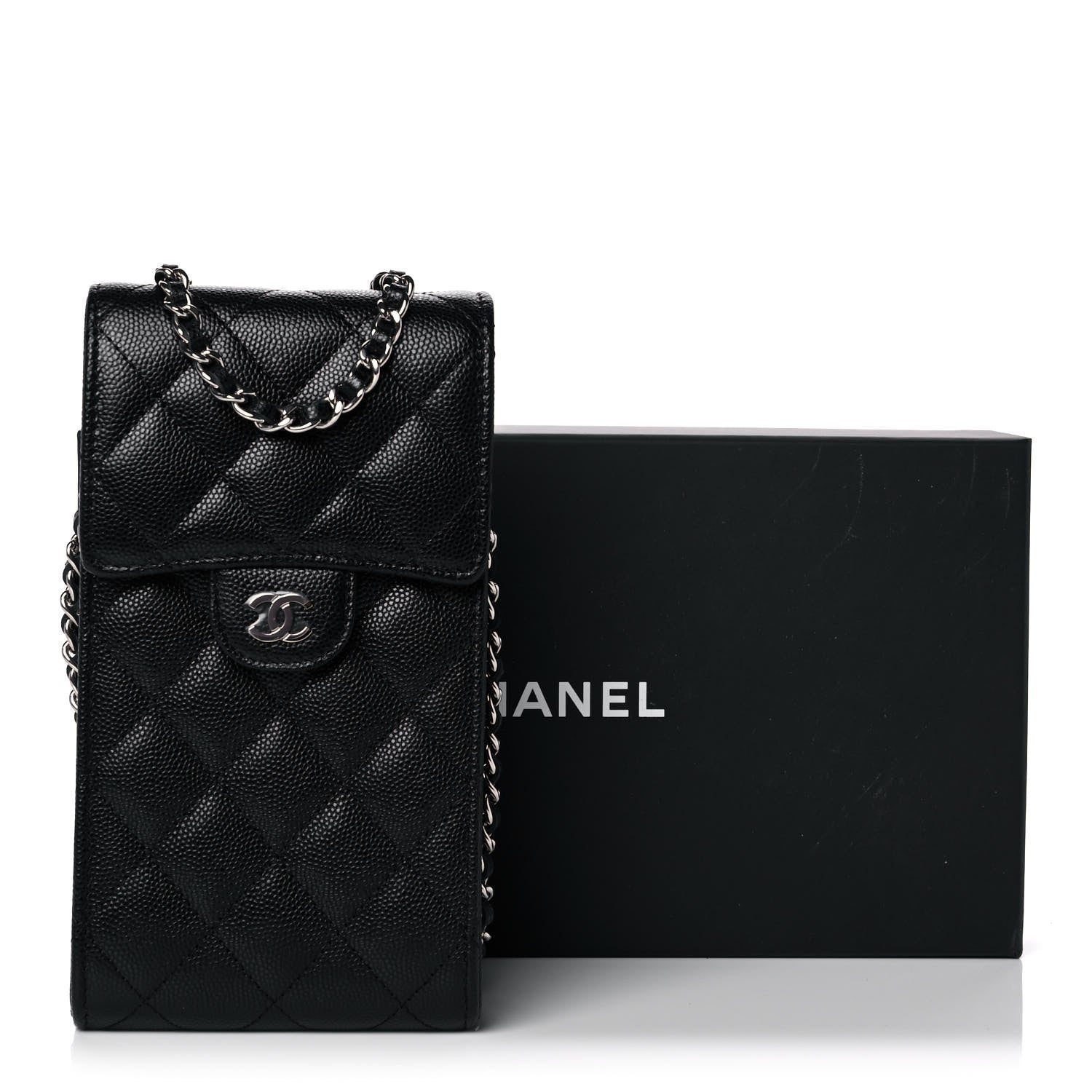 Chanel Caviar Quilted Classic Phone Holder Black 12 of 12