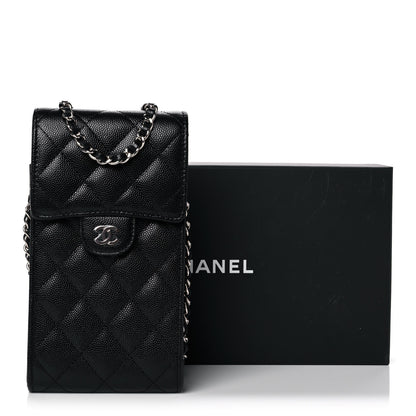 Chanel Caviar Quilted Classic Phone Holder Black 12 of 12