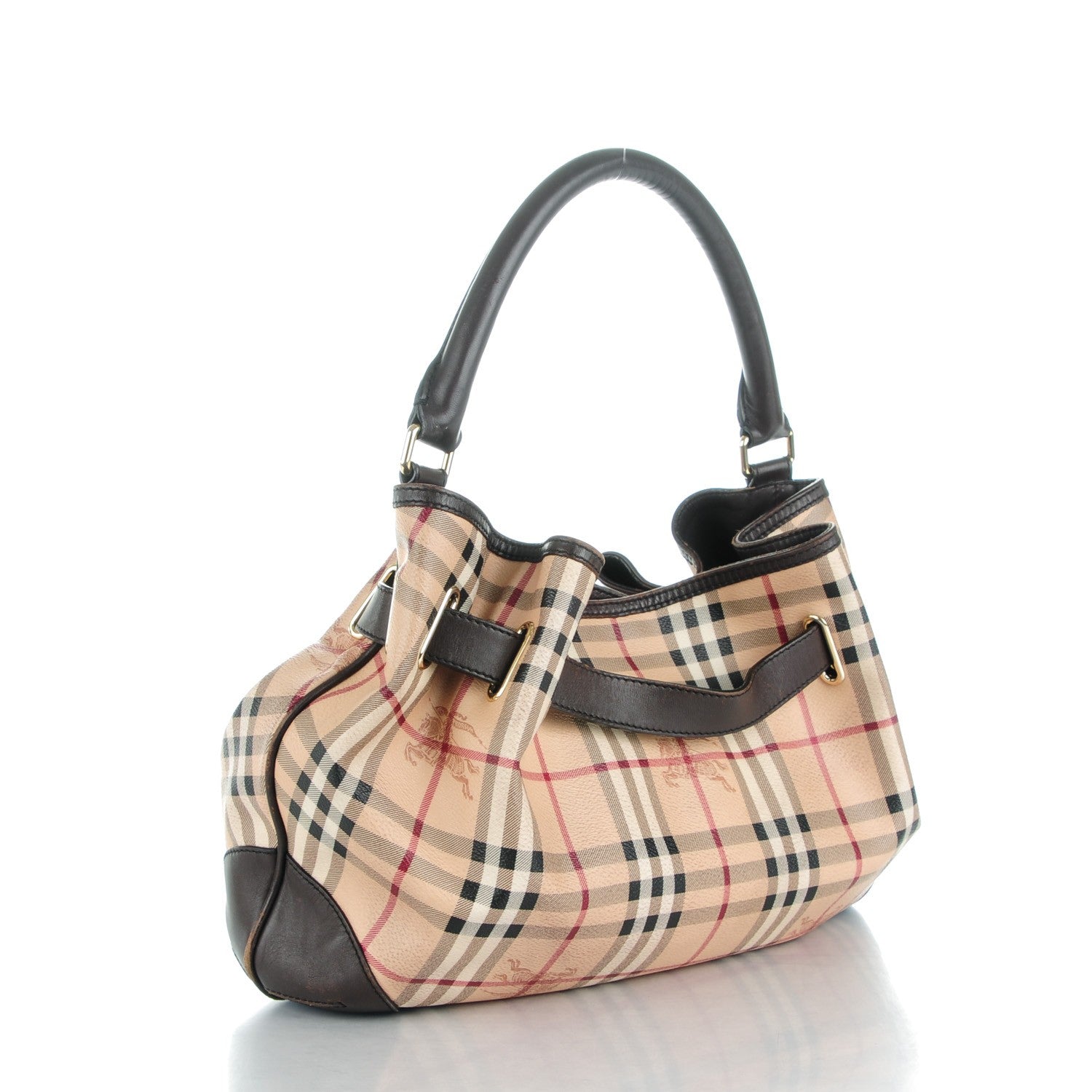 Burberry Haymarket Check Medium Willenmore Hobo Chocolate 3 of 13