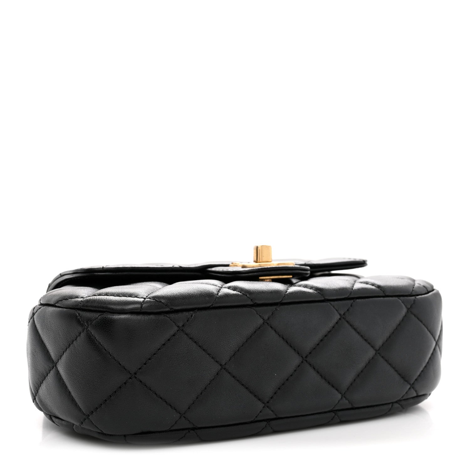 Chanel Lambskin Quilted Baywatch Top Handle Flap Black 4 of 10