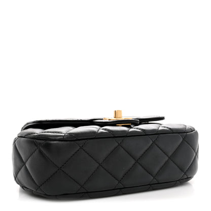 Chanel Lambskin Quilted Baywatch Top Handle Flap Black 4 of 10