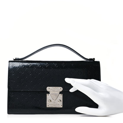 Louis Vuitton Monogram Glace Anouchka Pochette MM Black 3 of 11