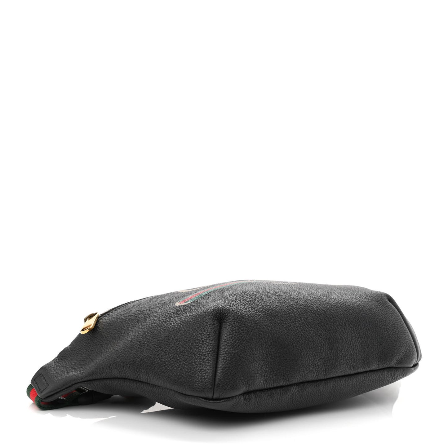 Grained Calfskin Small Logo Belt Bag Black