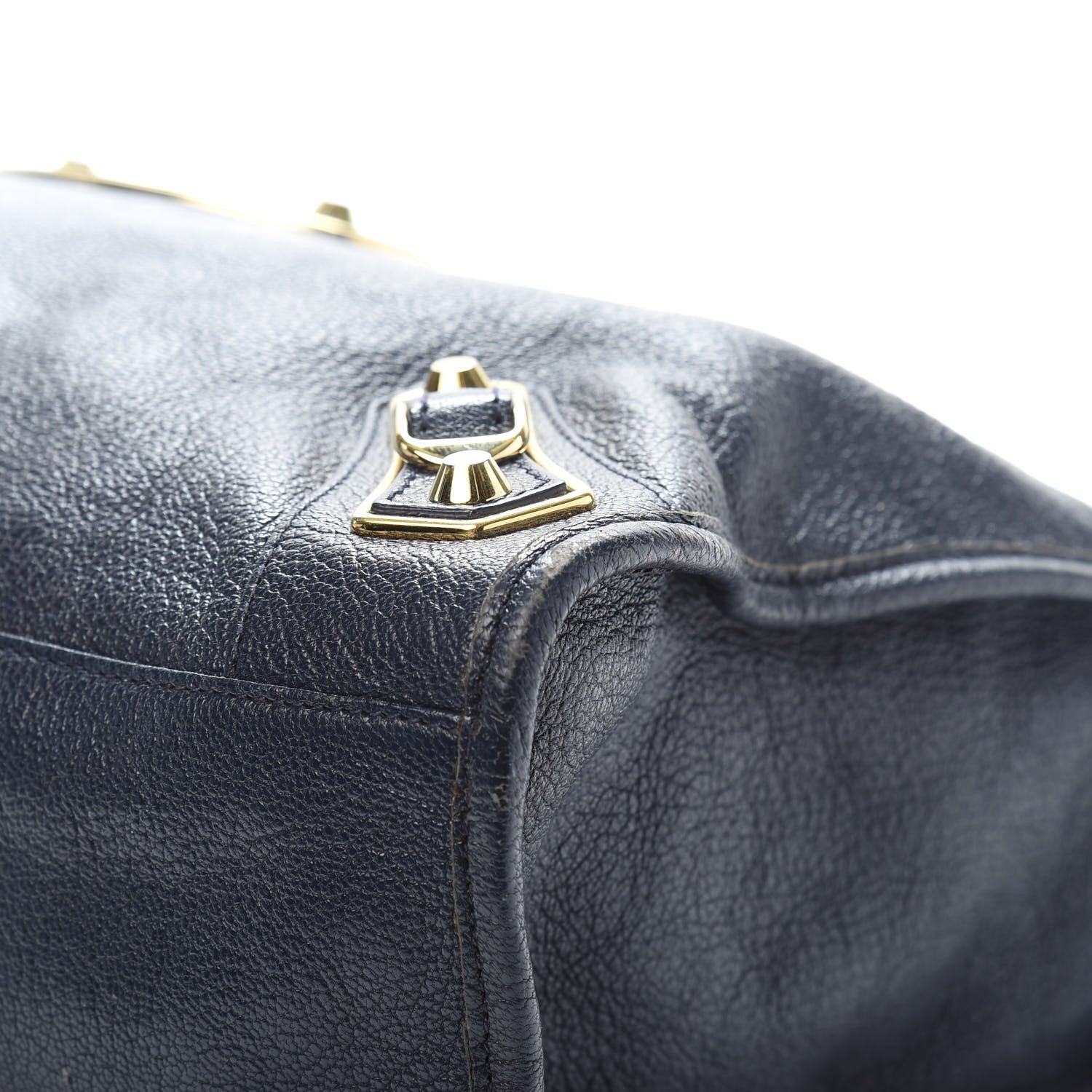 Balenciaga Chevre Gold Metallic Edge Hardware City Bleu Nuit Dark Sea 14 of 18