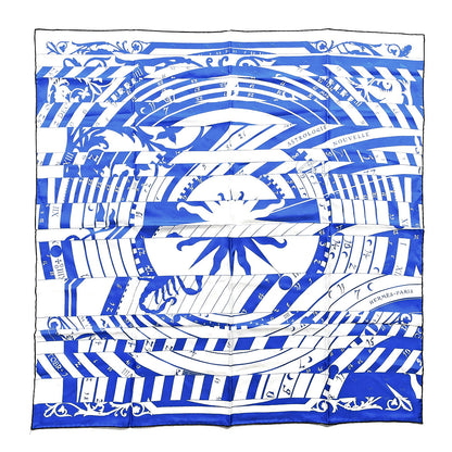 Hermes Silk Astrologie Nouvelle Scarf 90 Bleu Royal White 1 of 4