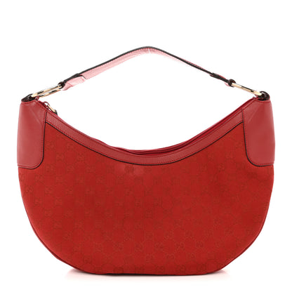 Gucci Monogram Half Moon Hobo Red 1 of 13