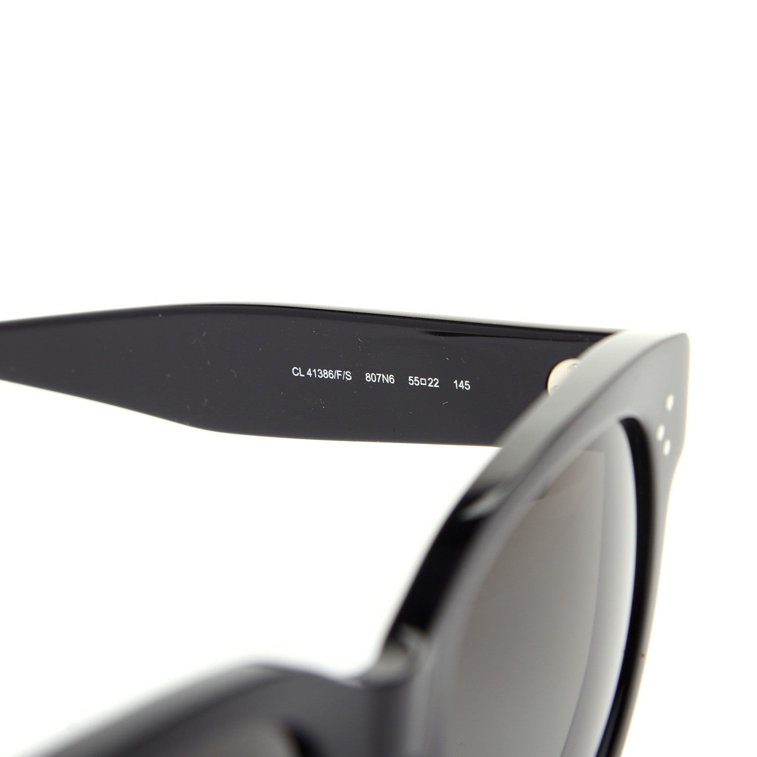 Celine Acetate New Audrey Sunglasses CL 41386/F/S Black 6 of 7