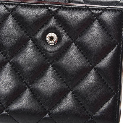 Chanel Lambskin Quilted Compact French Flap Wallet Black 11 of 12