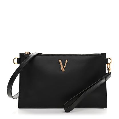 Versace Vitello Virtus Shoulder Bag Black 1 of 10