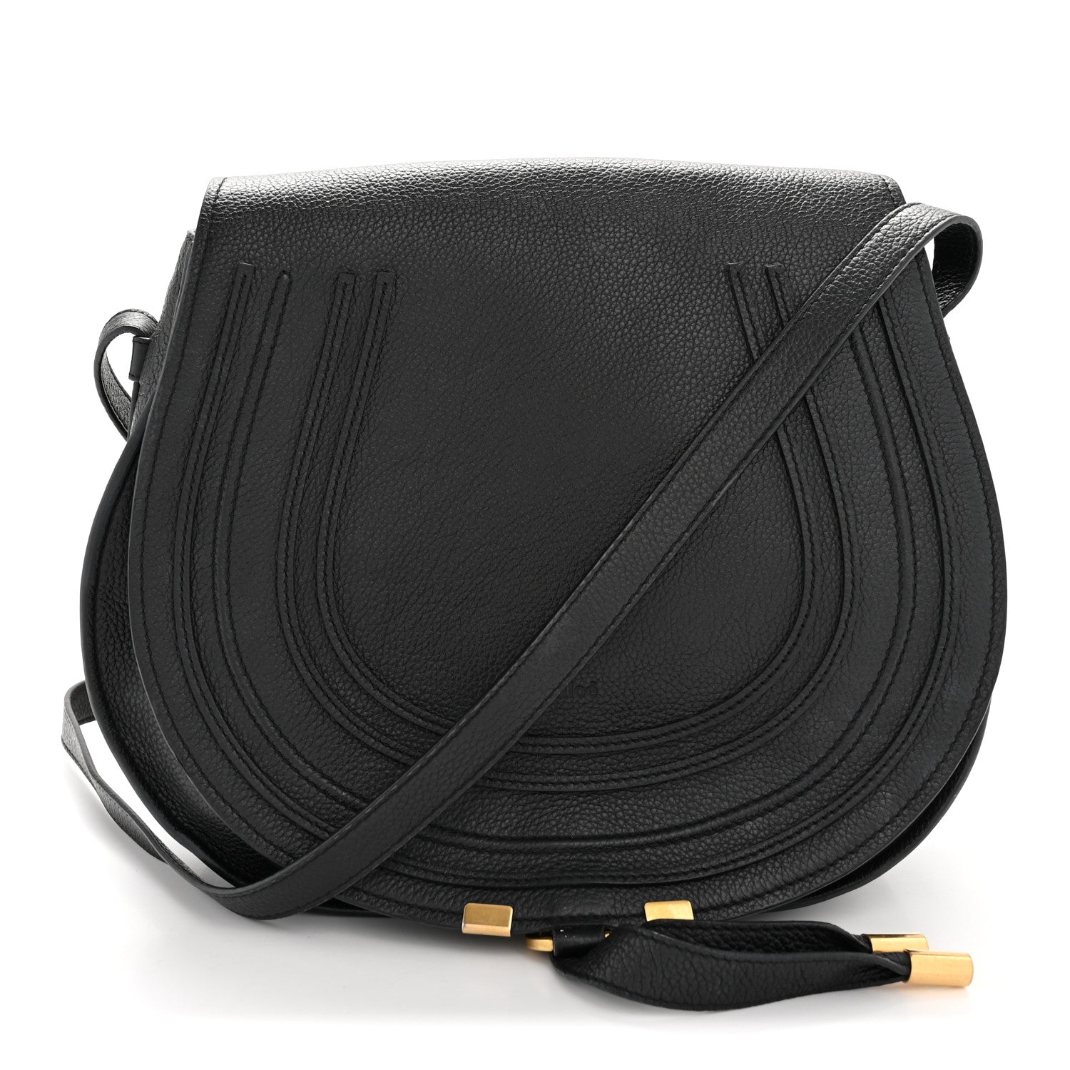 Chloe Calfskin Medium Marcie Round Crossbody Bag Black 1 of 34