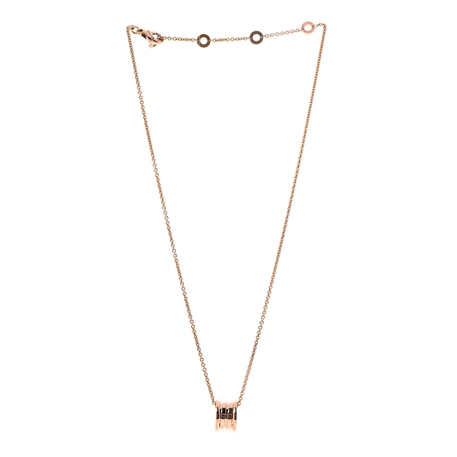 Bulgari 18K Rose Gold B.Zero1 Pendant Necklace 3 of 7