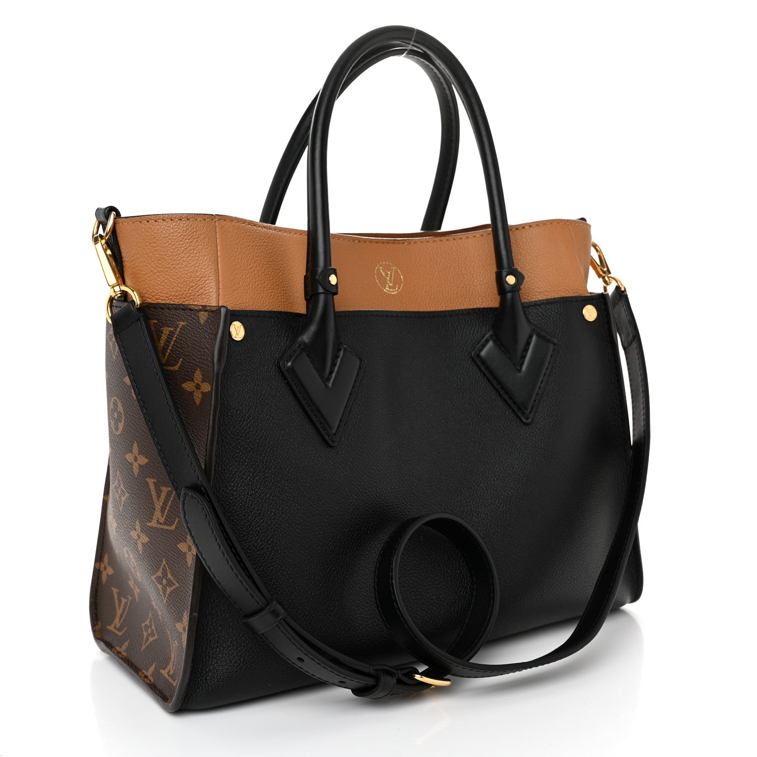 Louis Vuitton Calfskin Monogram On My Side Black 3 of 9
