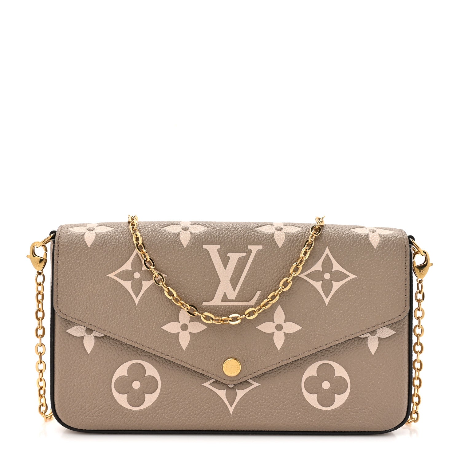 Louis Vuitton Empreinte Monogram Giant Felicie Pochette Tourterelle Creme 1 of 14
