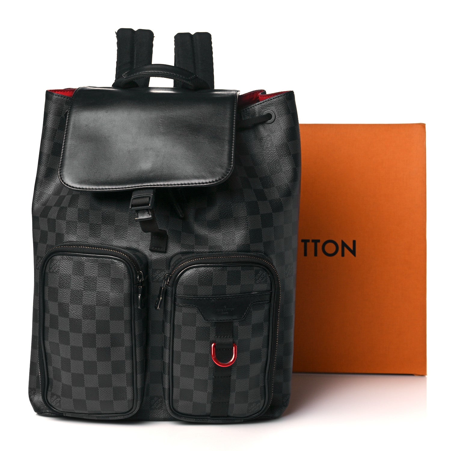 louis vuitton backpack red and black Palm Springs Limited Edition Monogram Infrarouge Mini 503729 30.0Width Cloth backpack Louis Vuitton Red