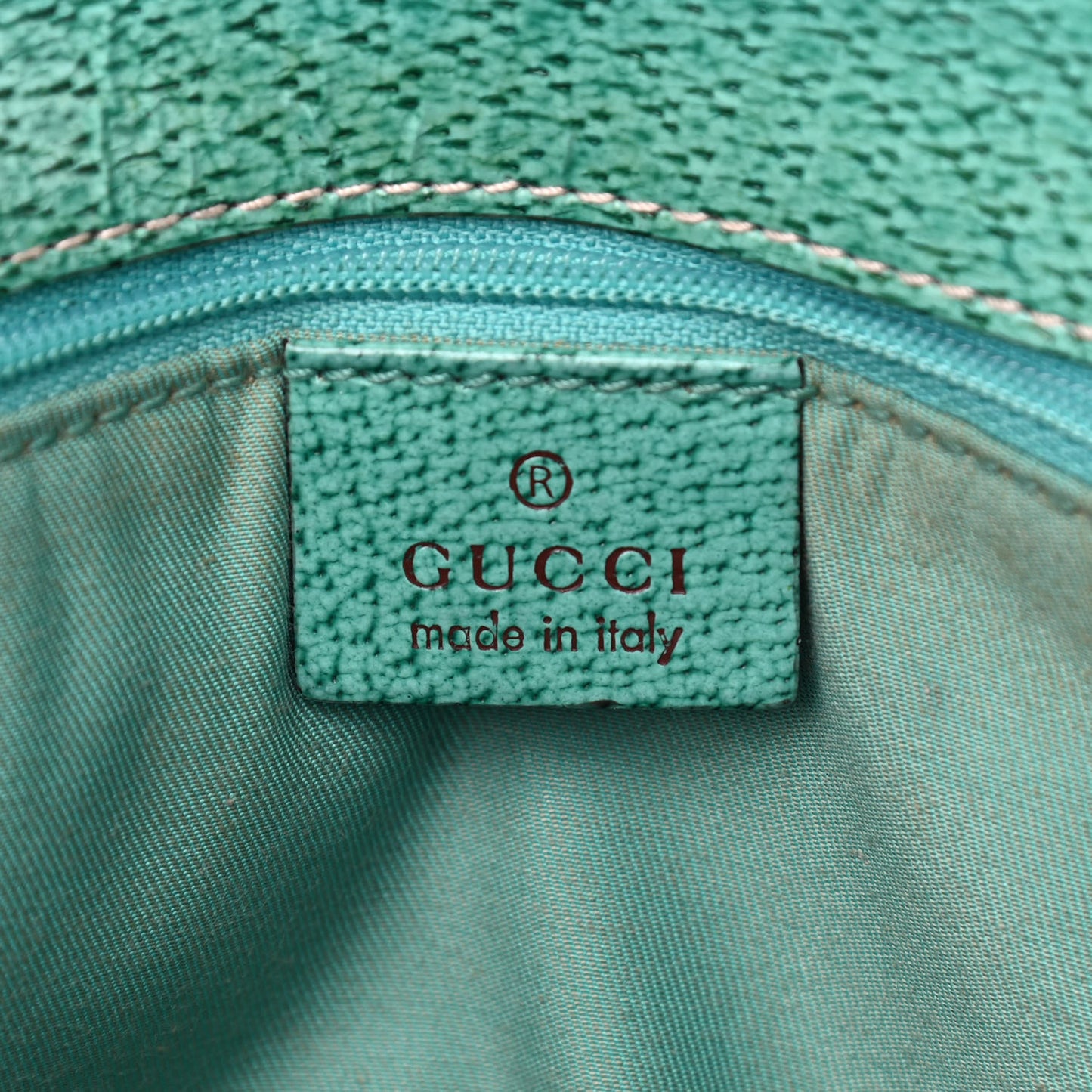 Monogram Satchel Bag Turquoise