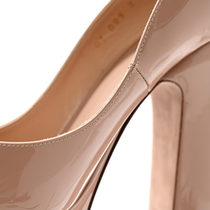 Valentino Garavani Patent Tan-Go 55/155mm Platform Pumps 38.5 Rose Cannelle 12 of 14
