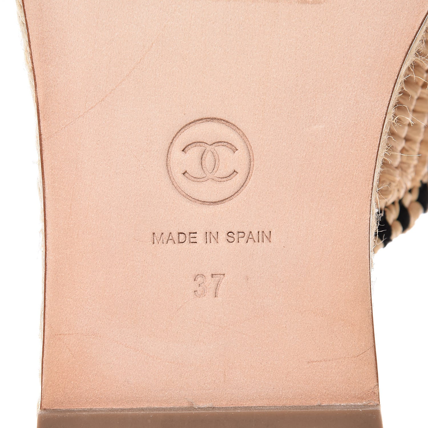 Chanel Suede Grosgrain CC Espadrille Mules 37 Black 8 of 13