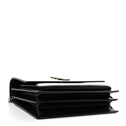 Saint Laurent Coated Bark Calfskin Medium Monogram Sunset Black 3 of 10