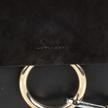 Chloe Suede Calfskin Small Faye Shoulder Bag Black 5 of 9