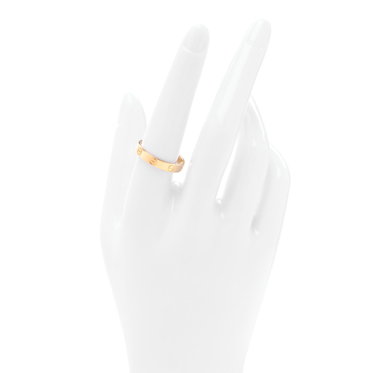 18K Yellow Gold 3.5mm LOVE Wedding Band Ring 58 8.5