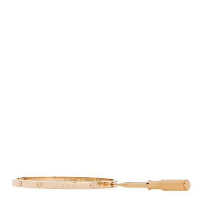 Cartier 18K Yellow Gold Small LOVE Bracelet 17 3 of 8