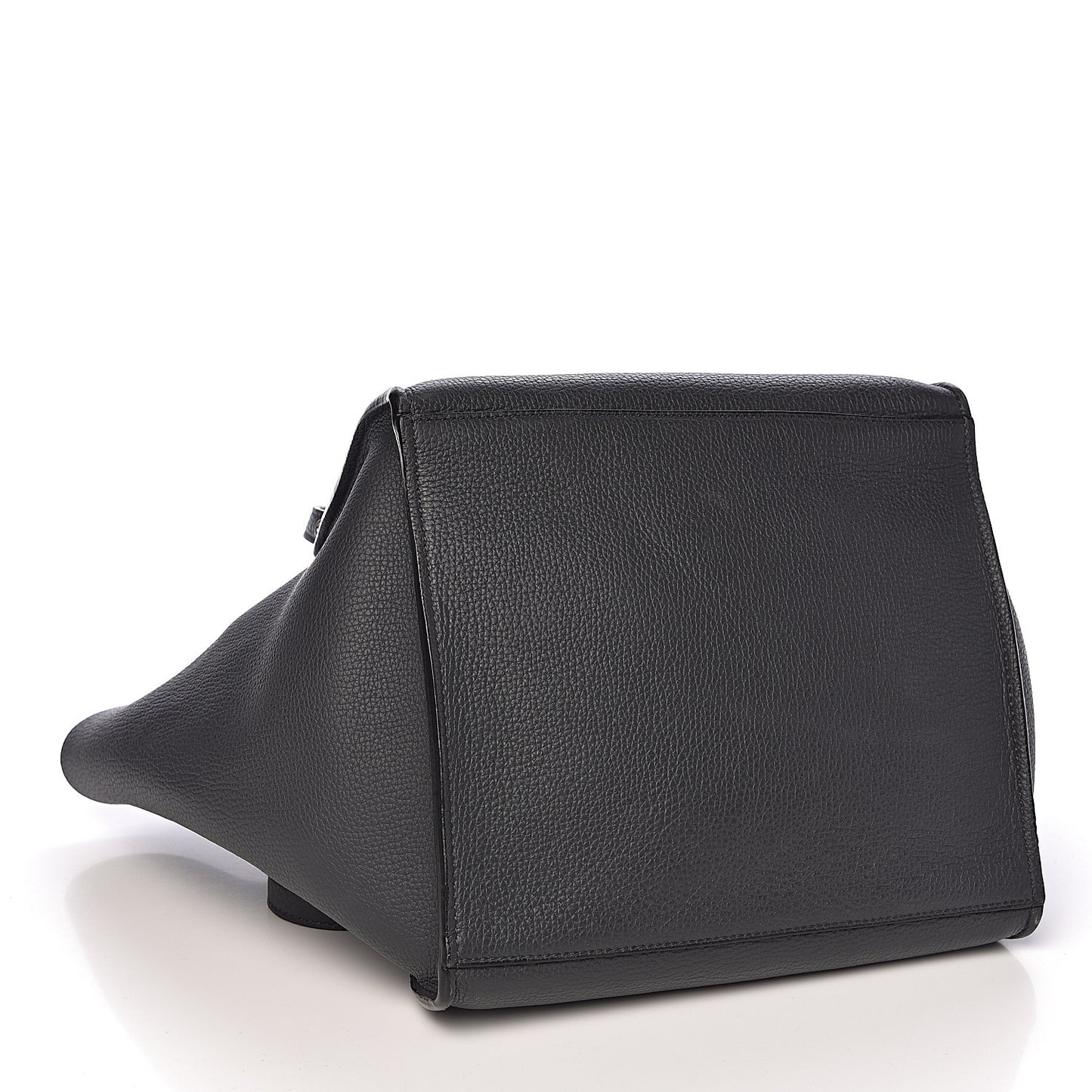 Supple Grained Calfskin Small Big Bag Black