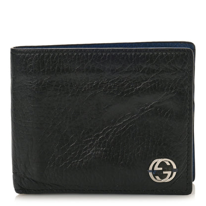 Gucci Dollar Calfskin Bi-Color Interlocking G Bi-Fold Wallet Black Caspian 1 of 8