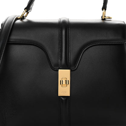 Celine Satinated Calfskin Small 16 Top Handle Bag Black 8 of 11