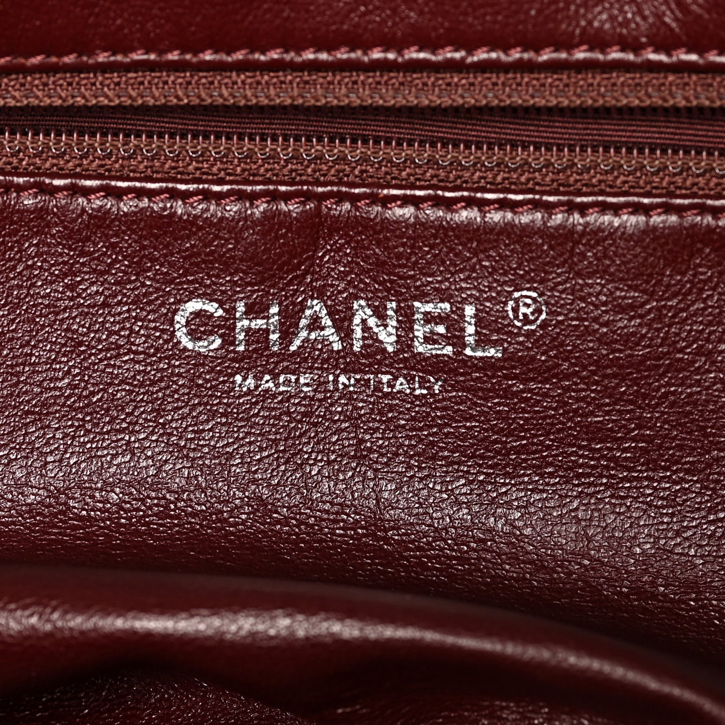 Caviar Quilted CC Timeless Bowler Burgundy