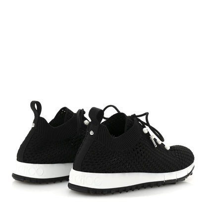 Jimmy Choo Veles Knit Pearly Lace Up Sneaker 36.5 Black 5 of 9