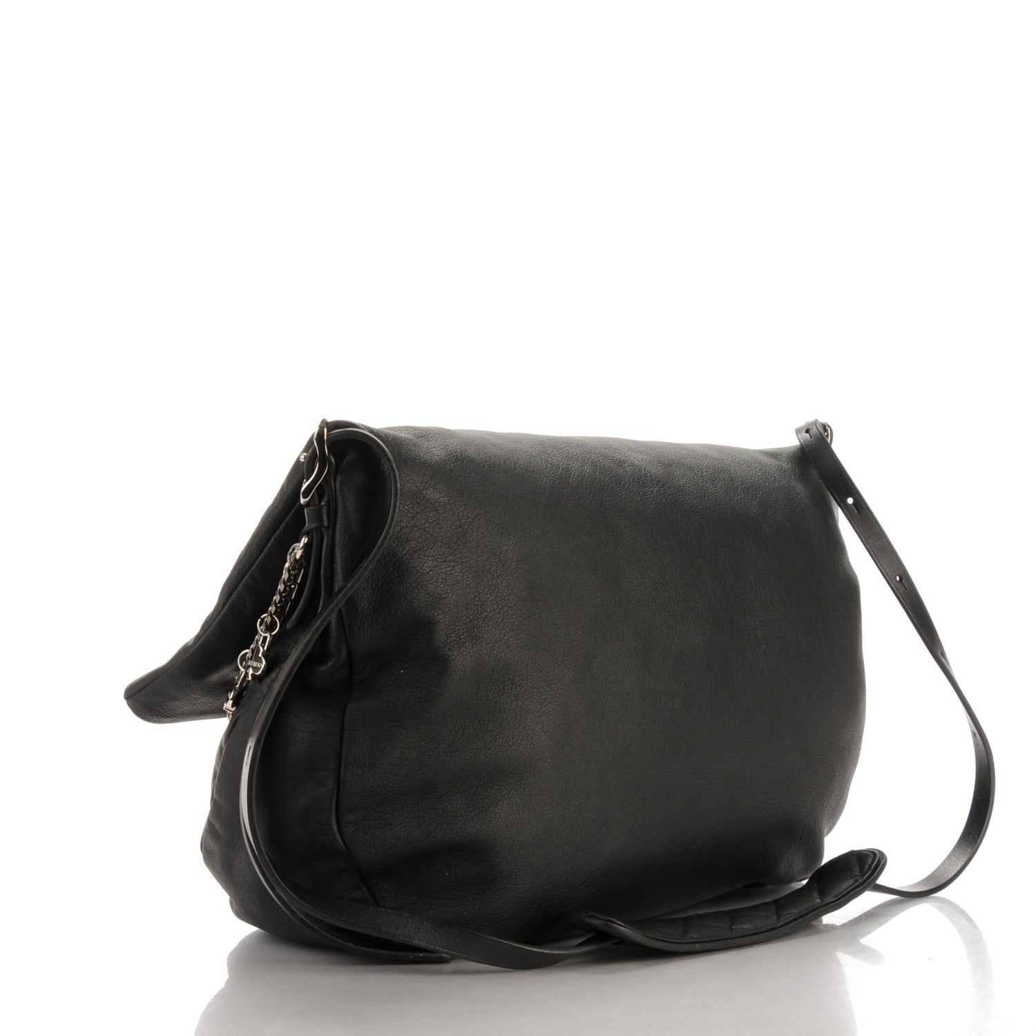 Jimmy Choo Lambskin Large Biker Hobo Black 3 of 7