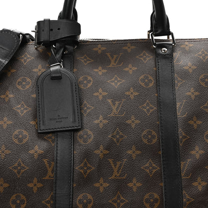 Louis Vuitton Monogram Macassar Keepall Bandouliere 55 6 of 8