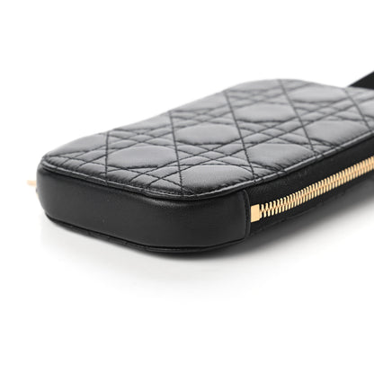 Christian Dior Lambskin Cannage Lady Dior Phone Holder Black 7 of 10