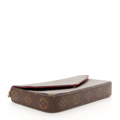 Louis Vuitton Monogram Pochette Felicie Chain Wallet Fuchsia 5 of 15