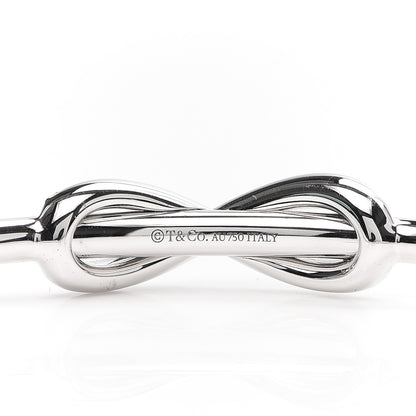 Tiffany 18K White Gold Diamond Infinity Cuff Bracelet 4 of 5