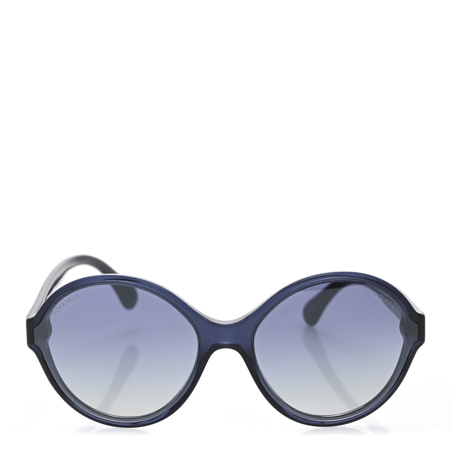 Chanel Acetate Polarized Round CC Sunglasses 5387 Blue 2 of 8
