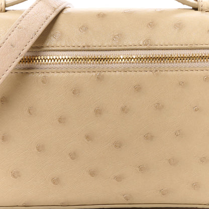 Loro Piana Ostrich L19 Extra Pocket Pouch Beige 7 of 10