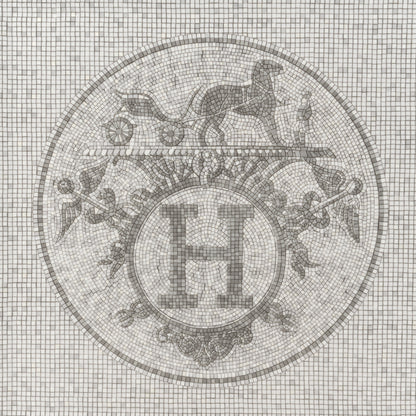 Hermes Porcelain Mosaique au 24 Platine Square Plate 5 of 9