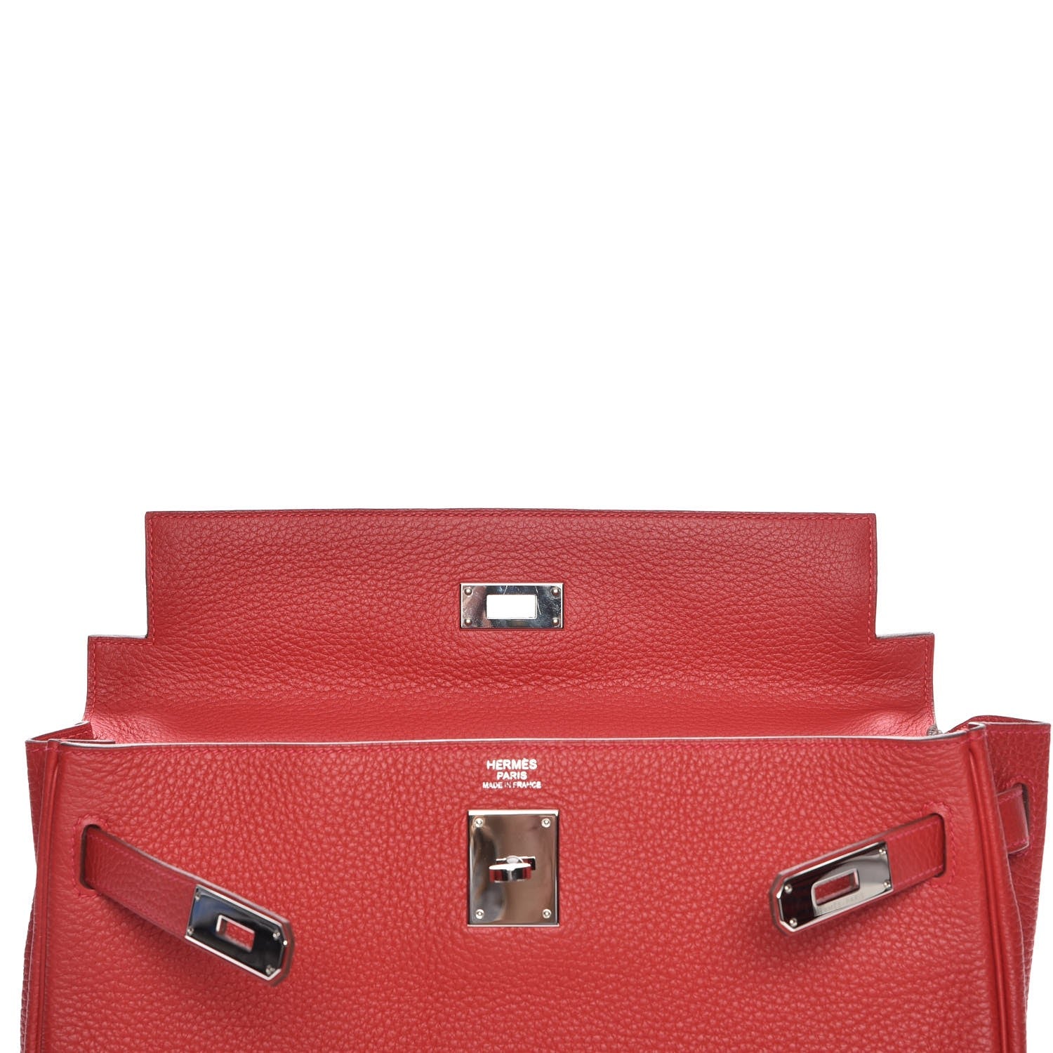 Hermes Taurillon Clemence Kelly Retourne 32 Rouge Casaque 31 of 32