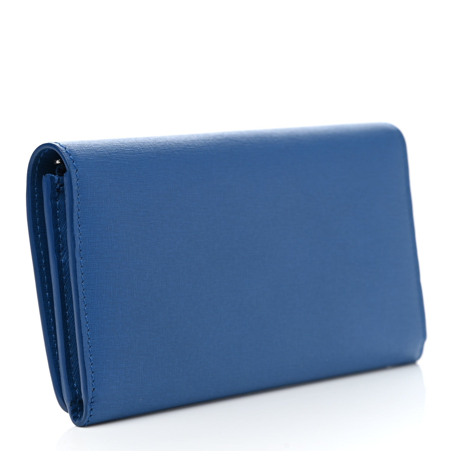 Balenciaga Striped Calfskin Essential Money Wallet Blue 3 of 8