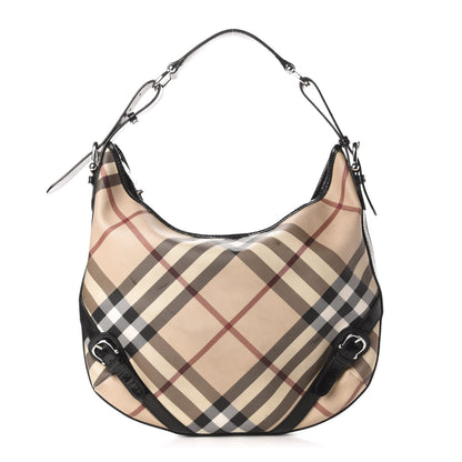 Burberry Supernova Check Large Larkin Hobo Black 1 of 14