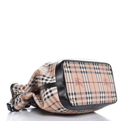 Burberry Haymarket Check Medium Golderton Tote Black 5 of 7
