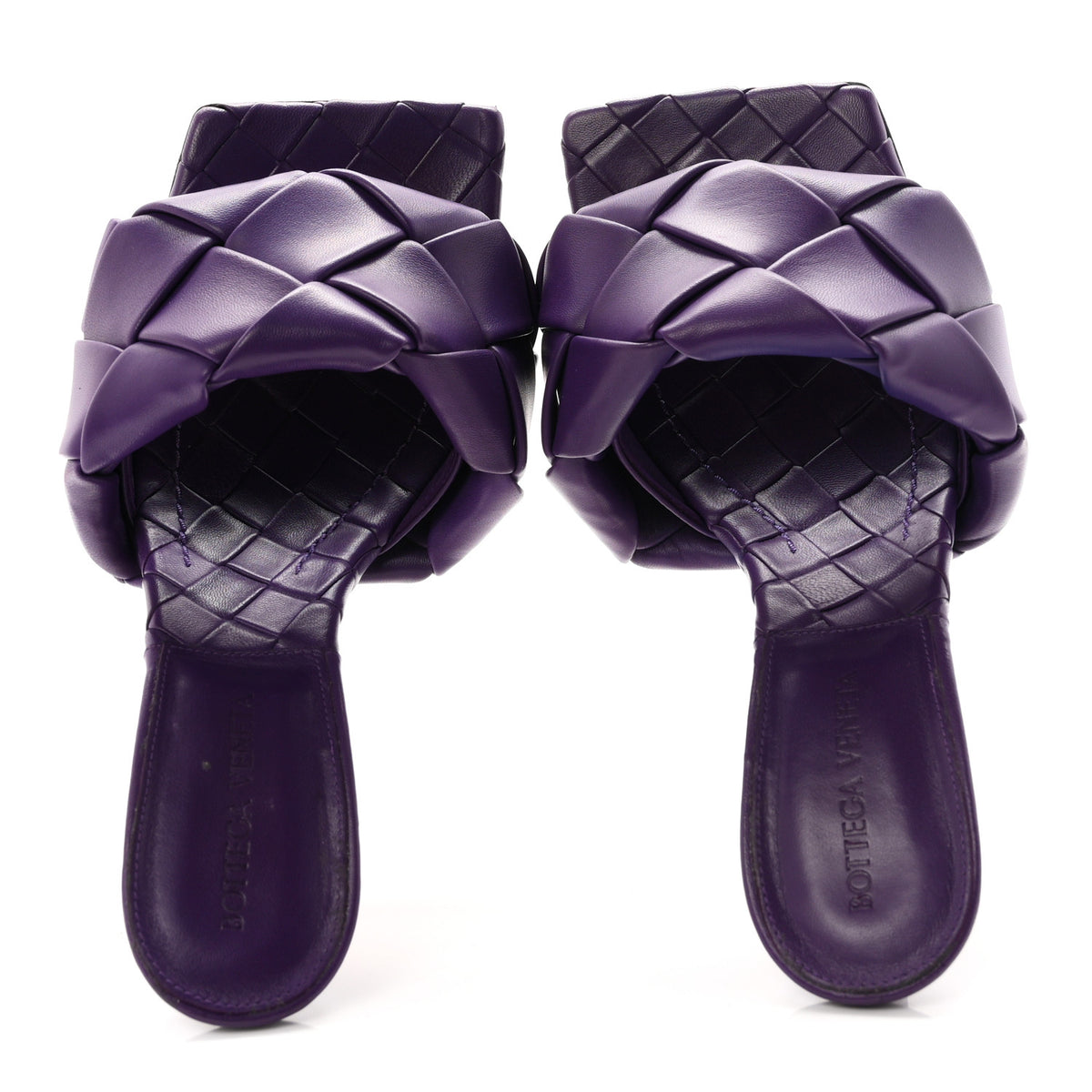 Bottega Veneta Nappa Maxi Intrecciato Lido 90mm Mule Sandals 38 Unicorn 2 of 8