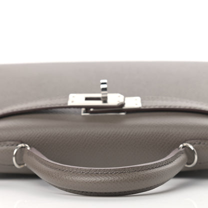 Hermes Epsom Mini Kelly Sellier 20 Etain 8 of 30
