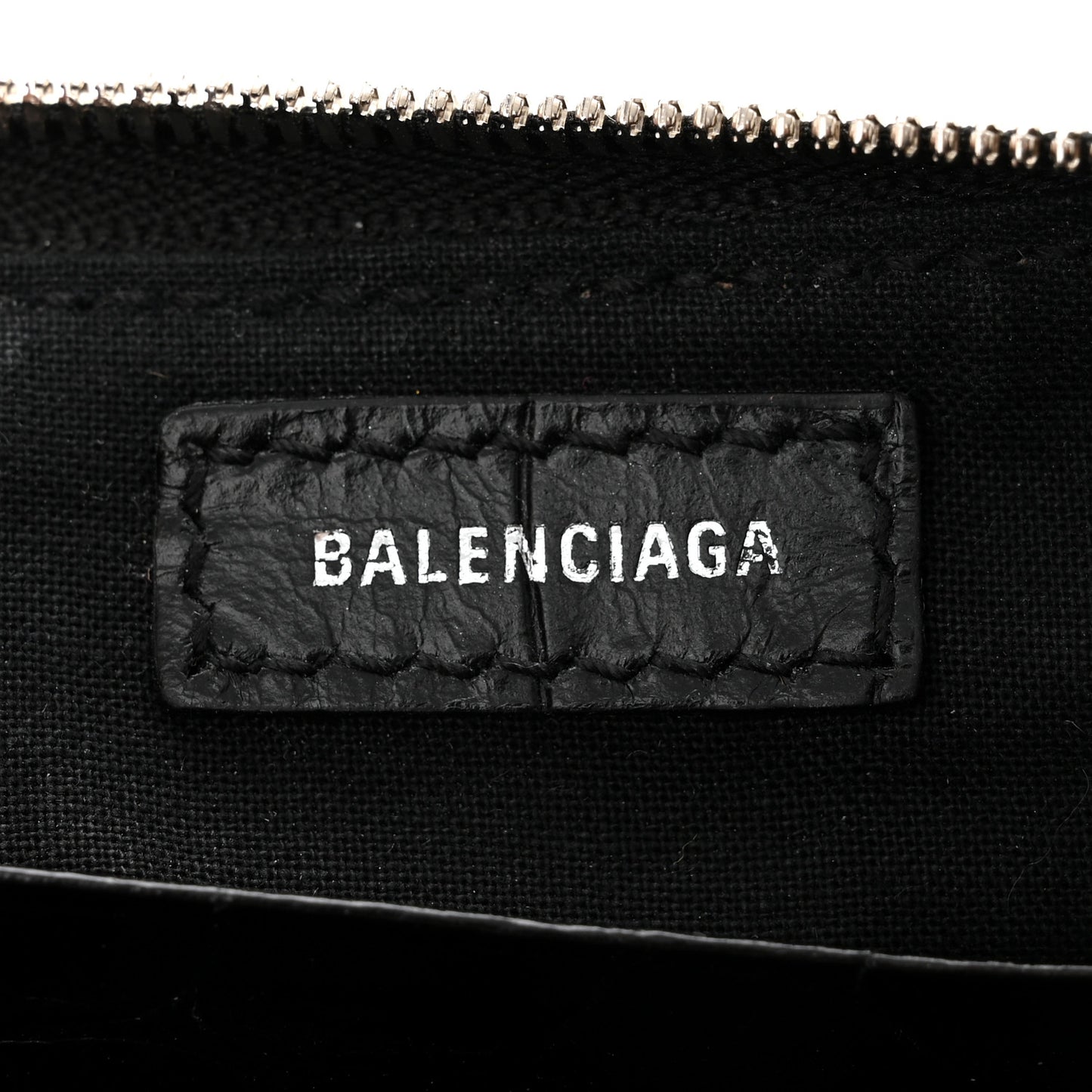 Extra Supple Calfskin Crystal Crocodile Embossed Le Cagole Mini Purse With Chain Black