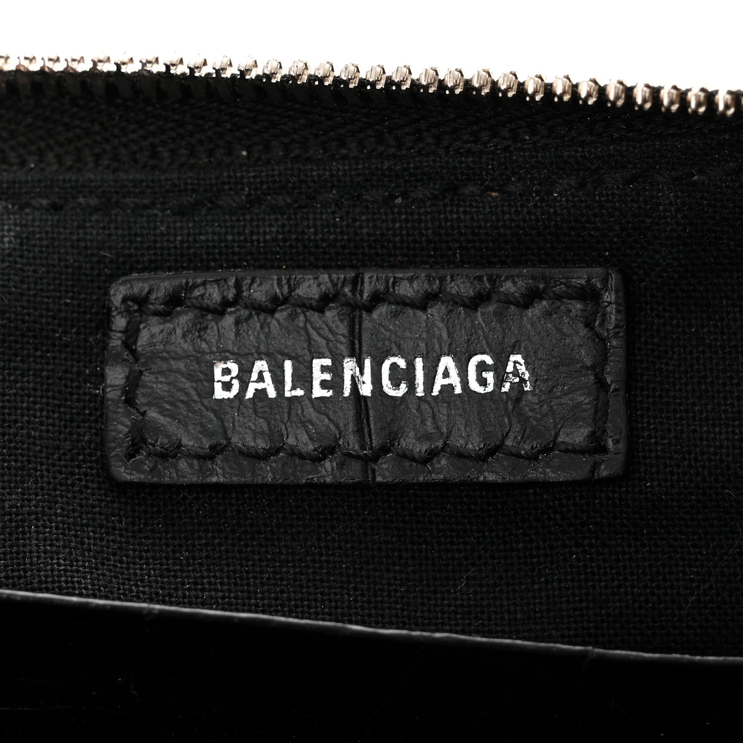 Balenciaga Extra Supple Calfskin Crystal Crocodile Embossed Le Cagole Mini Purse With Chain Black 5 of 12