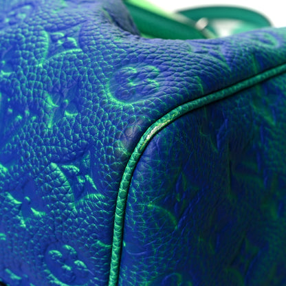 Louis Vuitton Taurillon Illusion Keepall Bandouliere 50 Bleu Vert 11 of 11