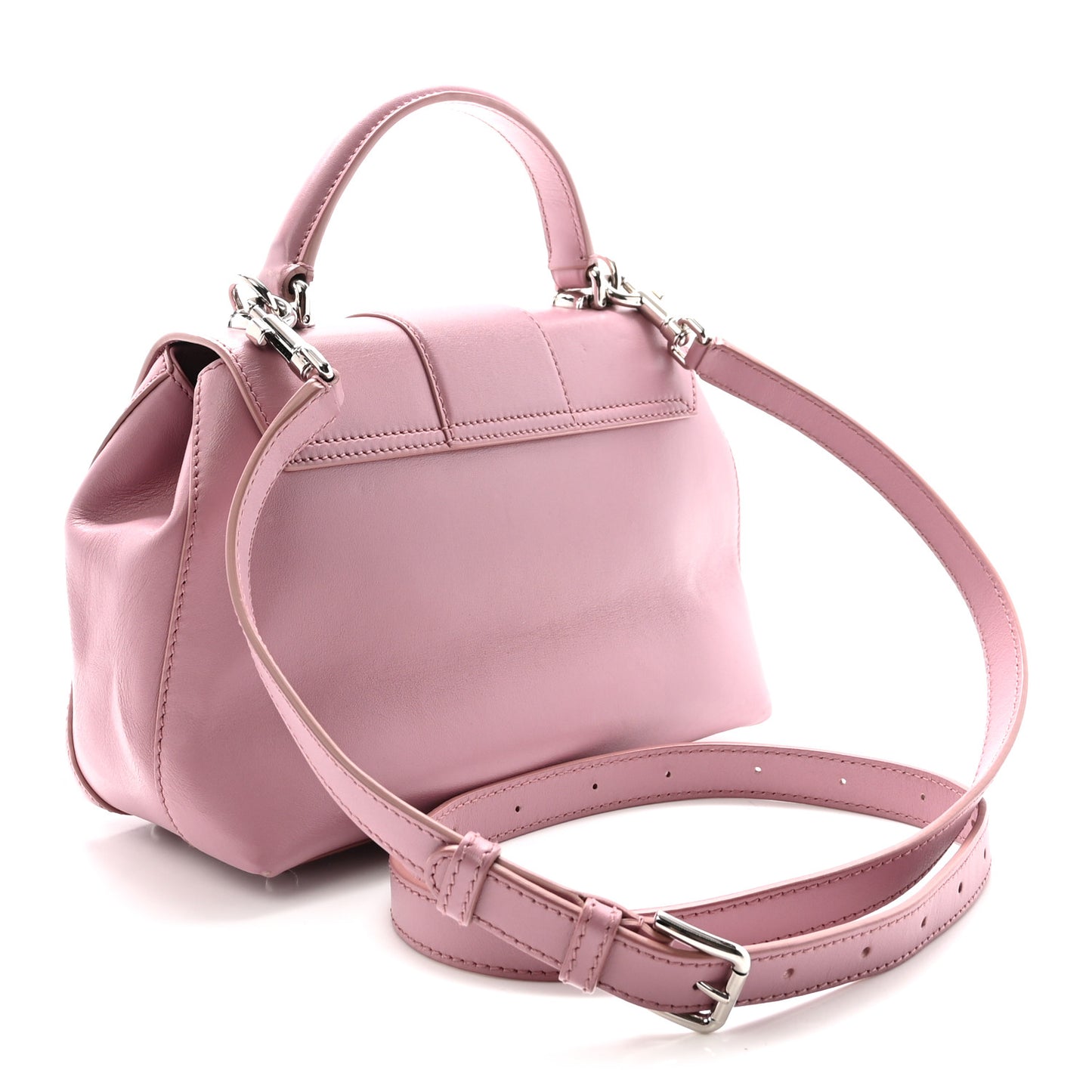 Calfskin Lucia Small Satchel Purple